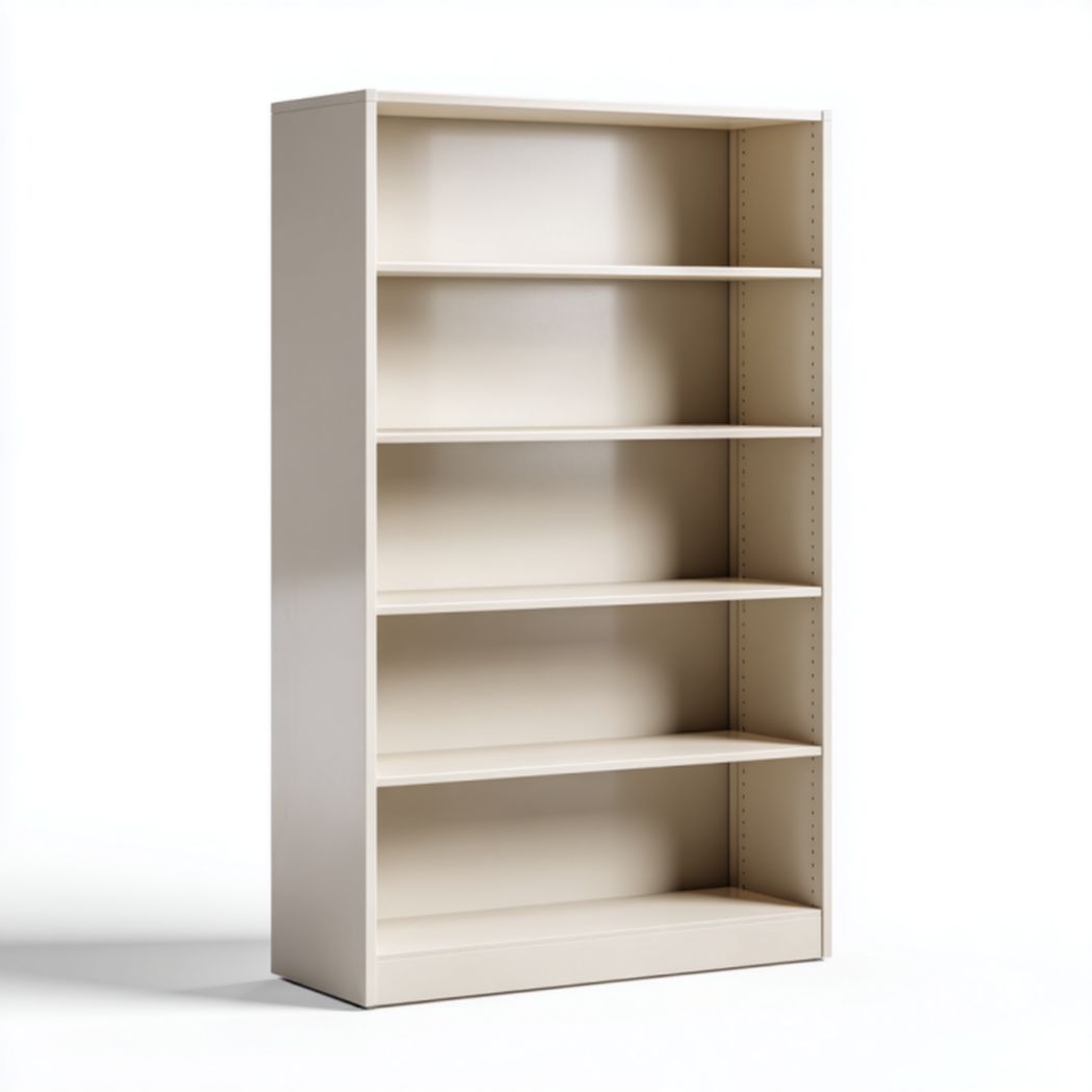 Wooden bookshelf with metal accents for living room storage 80 x 40 x 160cm